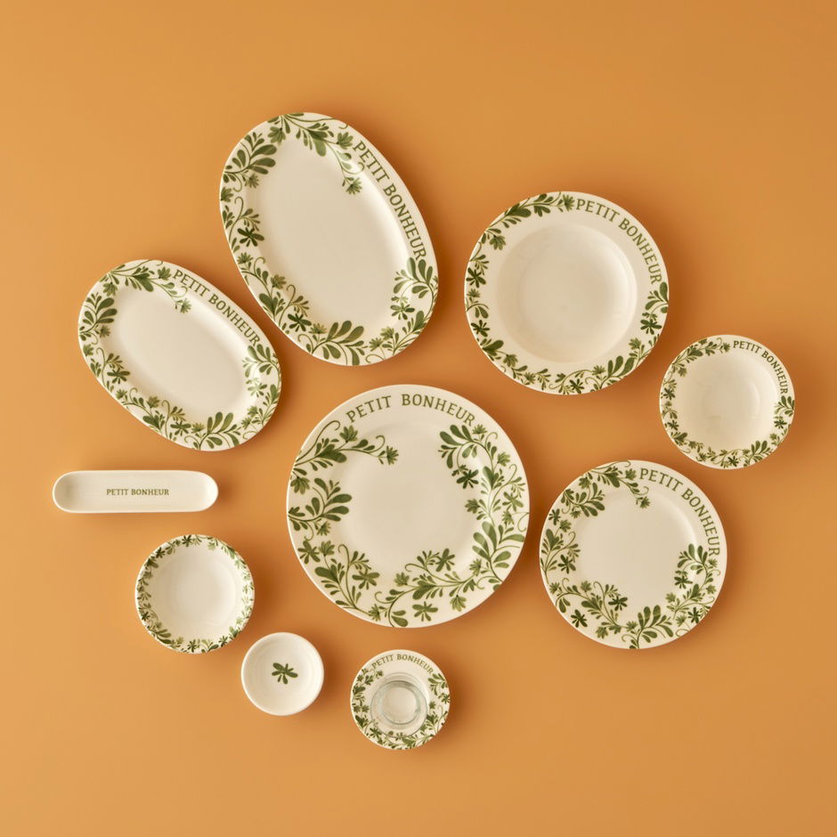 Petit Bonheur 44-delige diner- en ontbijtset groen