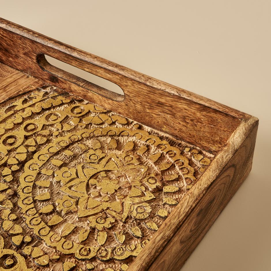 Cera Decoratieve Schaal Naturel (32x3,5x50 cm)