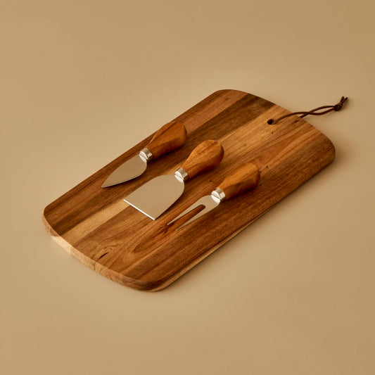 Parmezaanse kaas serveerset naturel (32x17,5 cm)