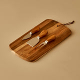 Parmezaanse kaas serveerset naturel (32x17,5 cm)