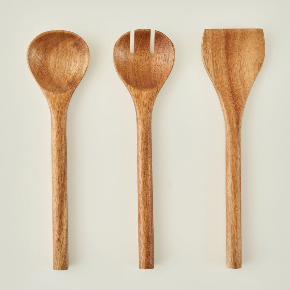 Allison 3-delige Acacia Serveerset Naturel (29,5x7,5 cm)