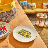 Keith Haring Fun Porseleinen Taartbord Geel (19 cm)