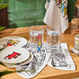 Keith Haring Paw Porseleinen Taartbord Rood (19 cm)