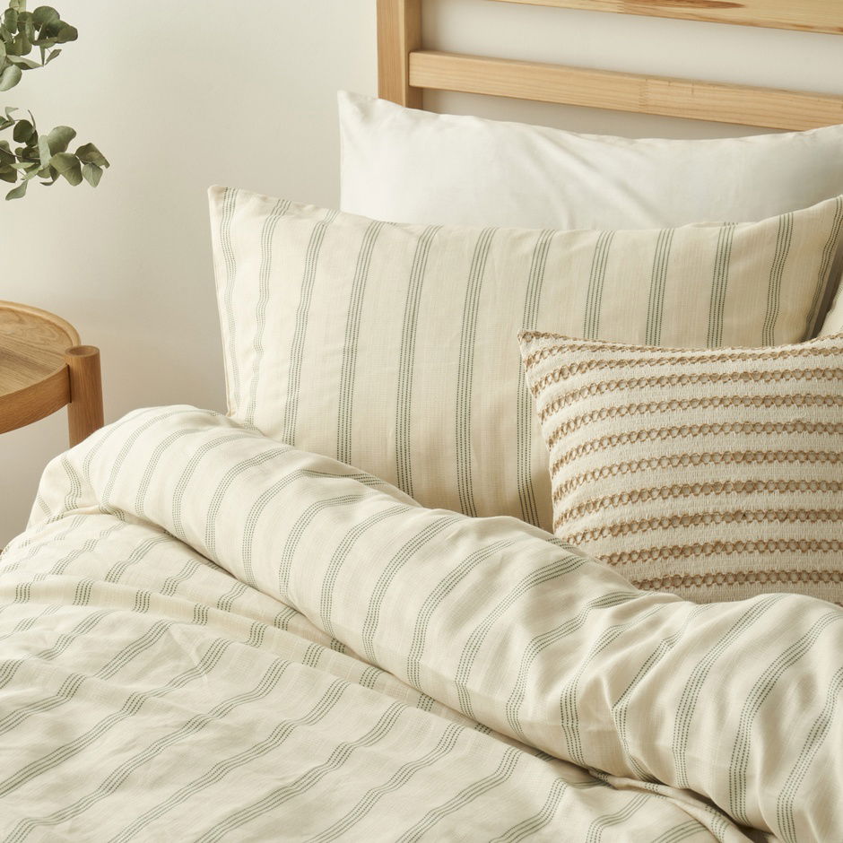 100% katoenen Valeria tweepersoons dekbedovertrekset groen (200x220 cm)