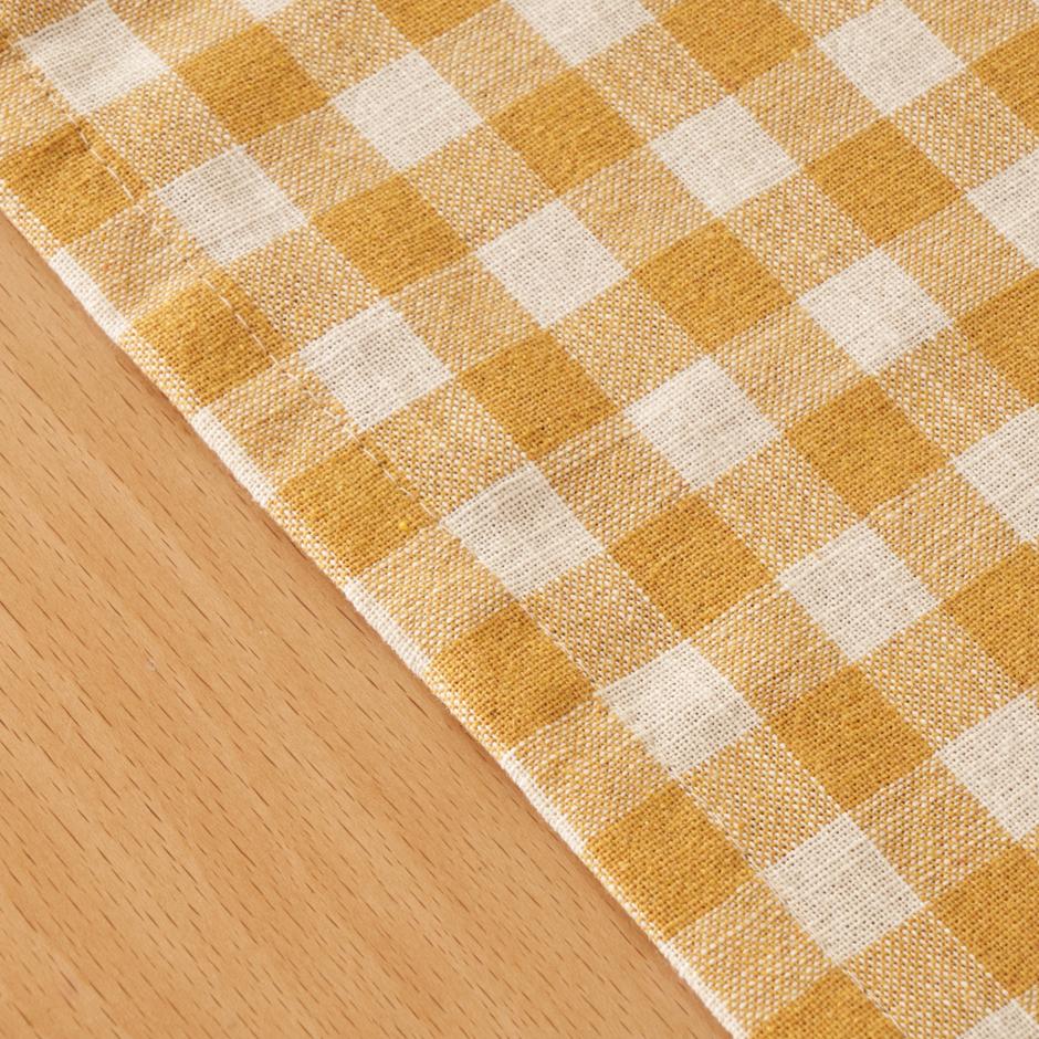 100% katoenen Pavia tafelkleed mosterdgeel (150x150 cm)