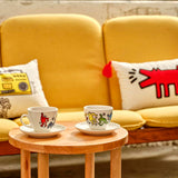 Keith Haring gekleurde porseleinen theekopjesset van 2 (220 cc)