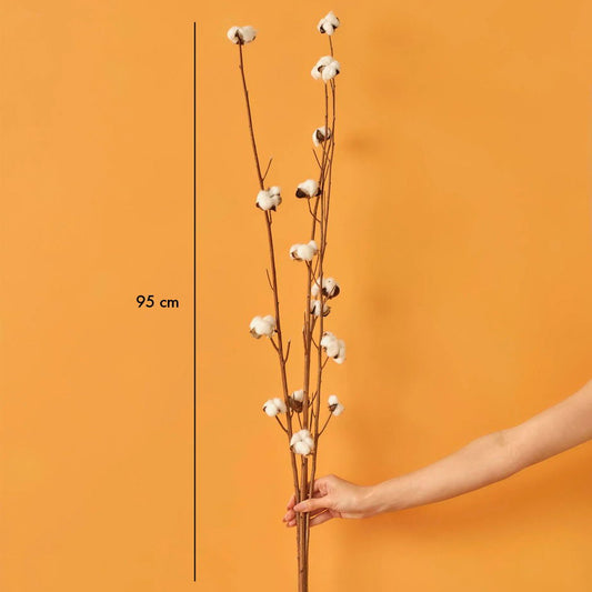 Katoenen boeket van 4 takken (95 cm)