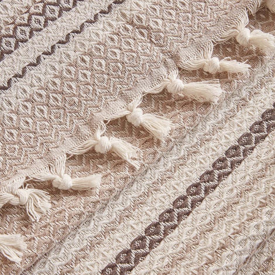 Linea Dubbel Maat Bedsprei Beige (200x230 cm)