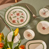 Bloemen Porselein 44 Delen Diner- en Ontbijtset