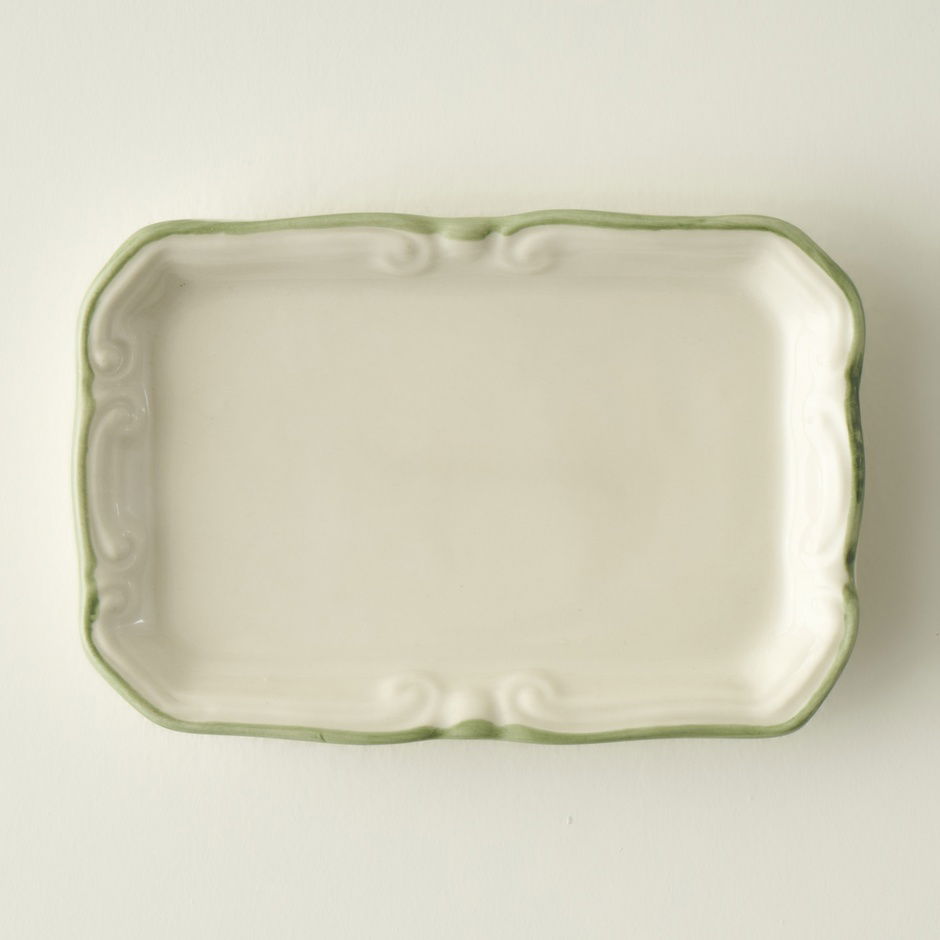 Julia Stoneware Mini Serveerbord Groen (14x9,5 cm)