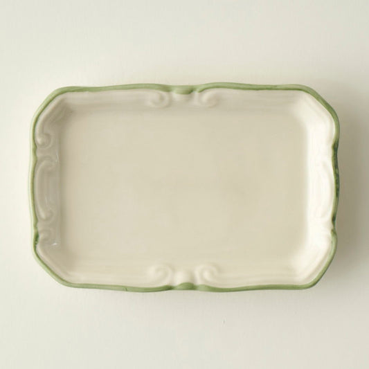 Julia Stoneware Mini Serveerbord Groen (14x9,5 cm)