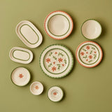 Bloemen Porselein 44 Delen Diner- en Ontbijtset