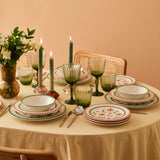 Bloemen Porselein 44 Delen Diner- en Ontbijtset