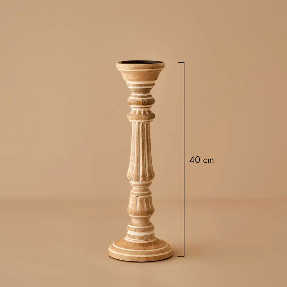 Esta Kandelaar Natuurlijk (13,5x13,5x40 cm)
