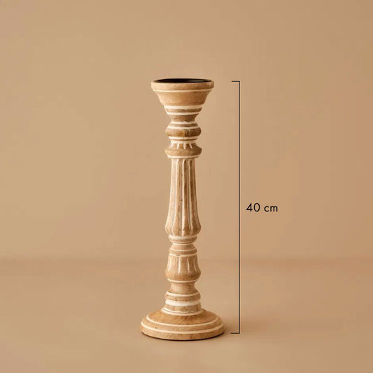 Esta Kandelaar Natuurlijk (13,5x13,5x40 cm)