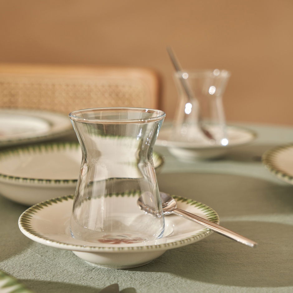 Bloemen Porselein 44 Delen Diner- en Ontbijtset