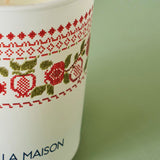 Vrolijke peperkoekkaars rood (200 gr)