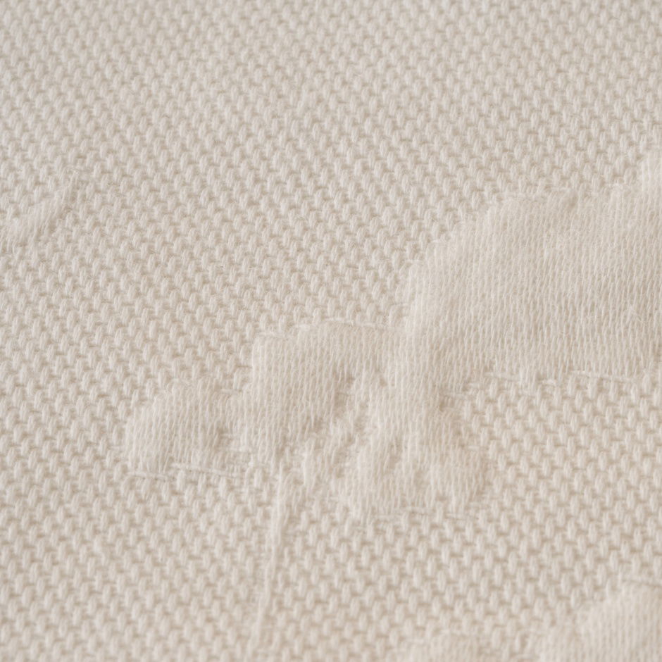 100% katoenen exclusieve jacquard tweepersoonsbedspreiset ecru (240x260 cm)