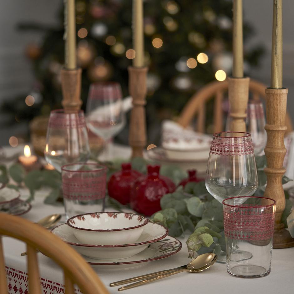 Jolly Porseleinen 18-delige serviesset voor 6 personen Rood