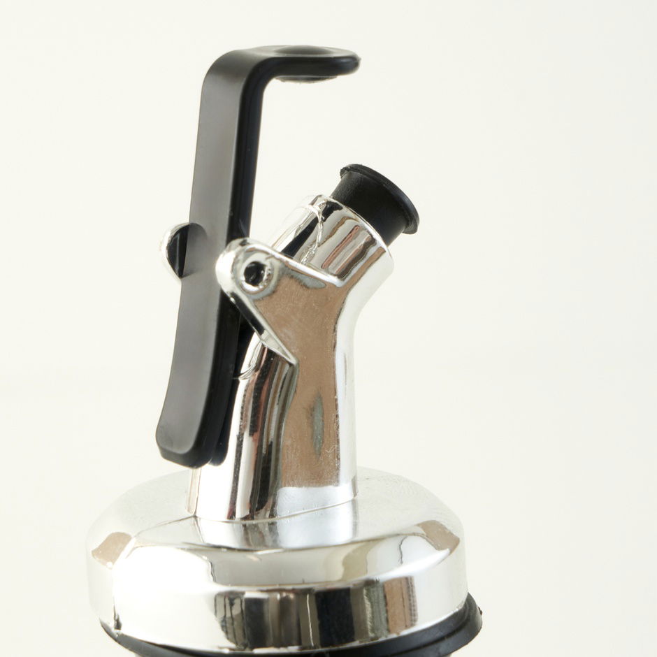 Golvende 2-delige olie- en azijnflessenset ambergroen (250 cc)