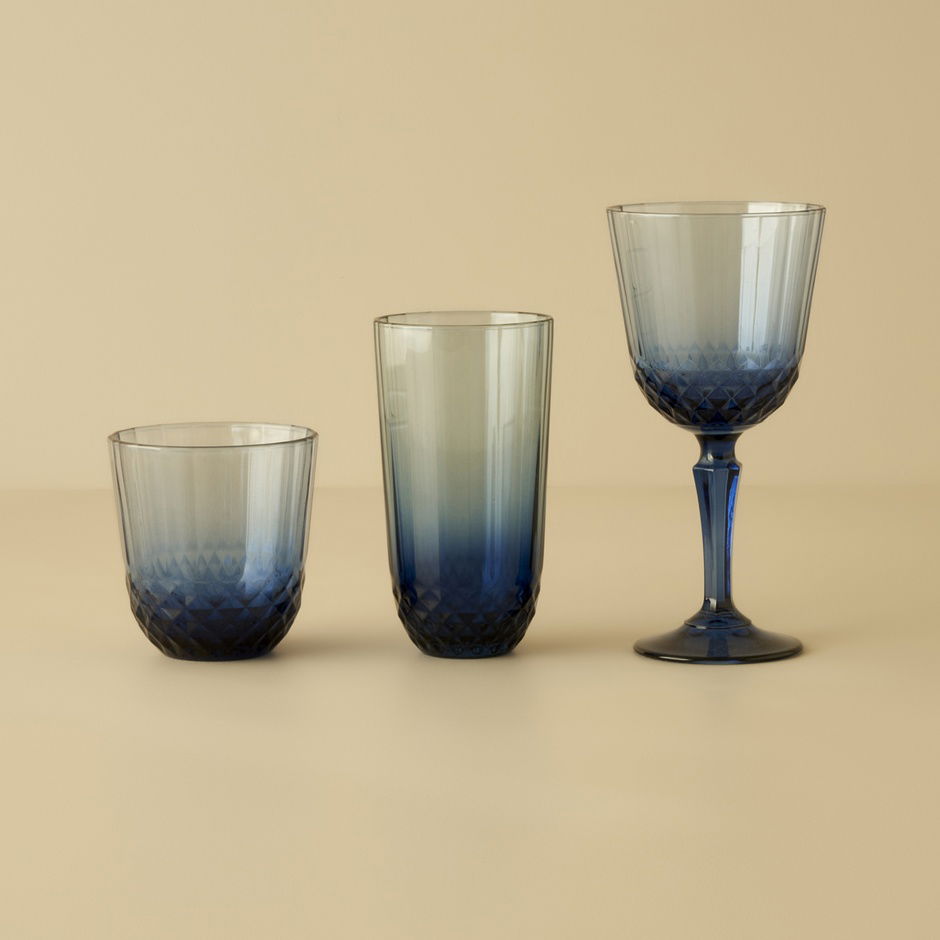 Colore Cut Drankglas Blauw (345 cc)