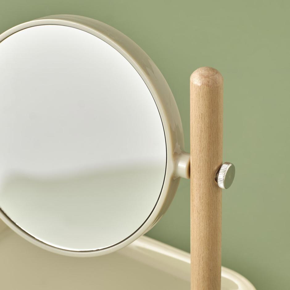 Pansy Glazen Spiegel Lichtgrijs (22x14x23 cm)