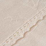 100% katoenen exclusieve jacquard tweepersoonsbedspreiset ecru (240x260 cm)