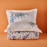 100% katoen satijn Bleu Blanc Kingsize dekbedovertrekset Blauw (240x220 cm)