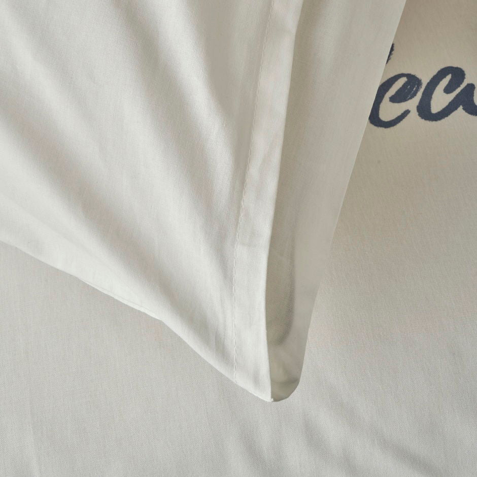 Marineblauw dekbedovertrekset van 100% katoen, tweepersoons (200x220 cm)