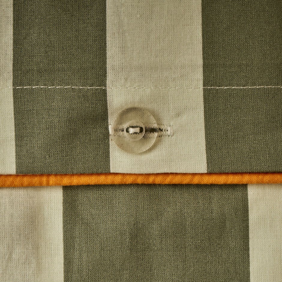 Dekbedovertrekset van 100% katoen, eenpersoons, groen (160x220 cm)