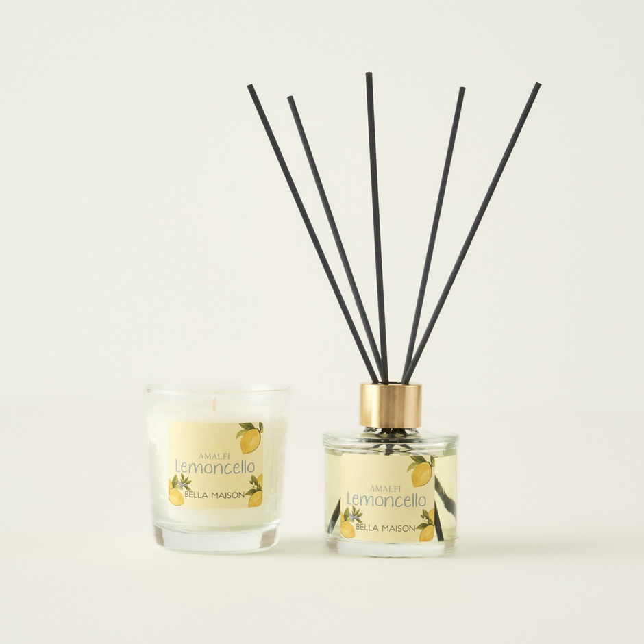 Lemoncello Amalfi Luchtverfrisser & Kaars Cadeauset Geel