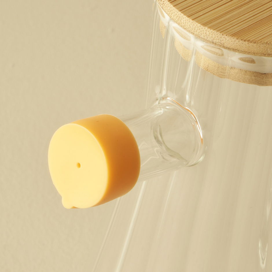 Alice Natural Oil Fles met Bamboe Deksel (1000 cc)