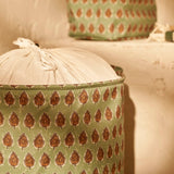 Wasmand met trekkoord in de vorm van een Indiase mond, groen (36x40 cm) - Organizer cadeau