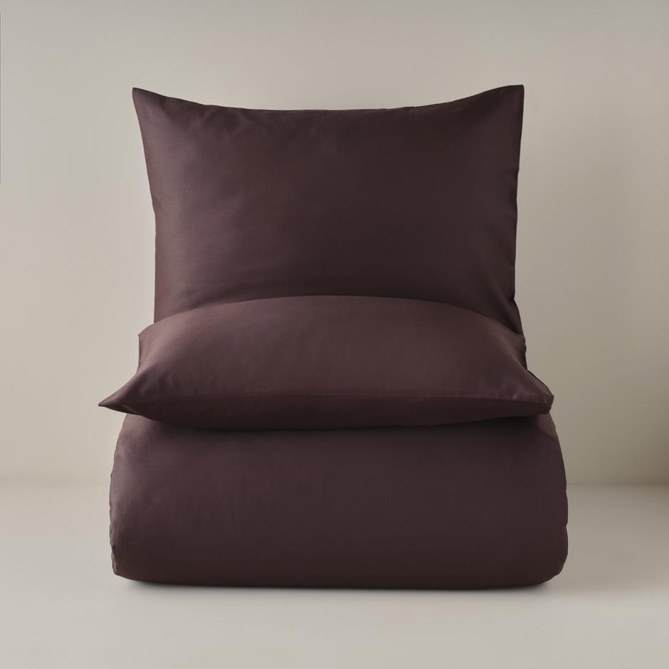 Supreme 100% Katoen Satijn Dubbel Laken Set Bruin (200x220 cm)