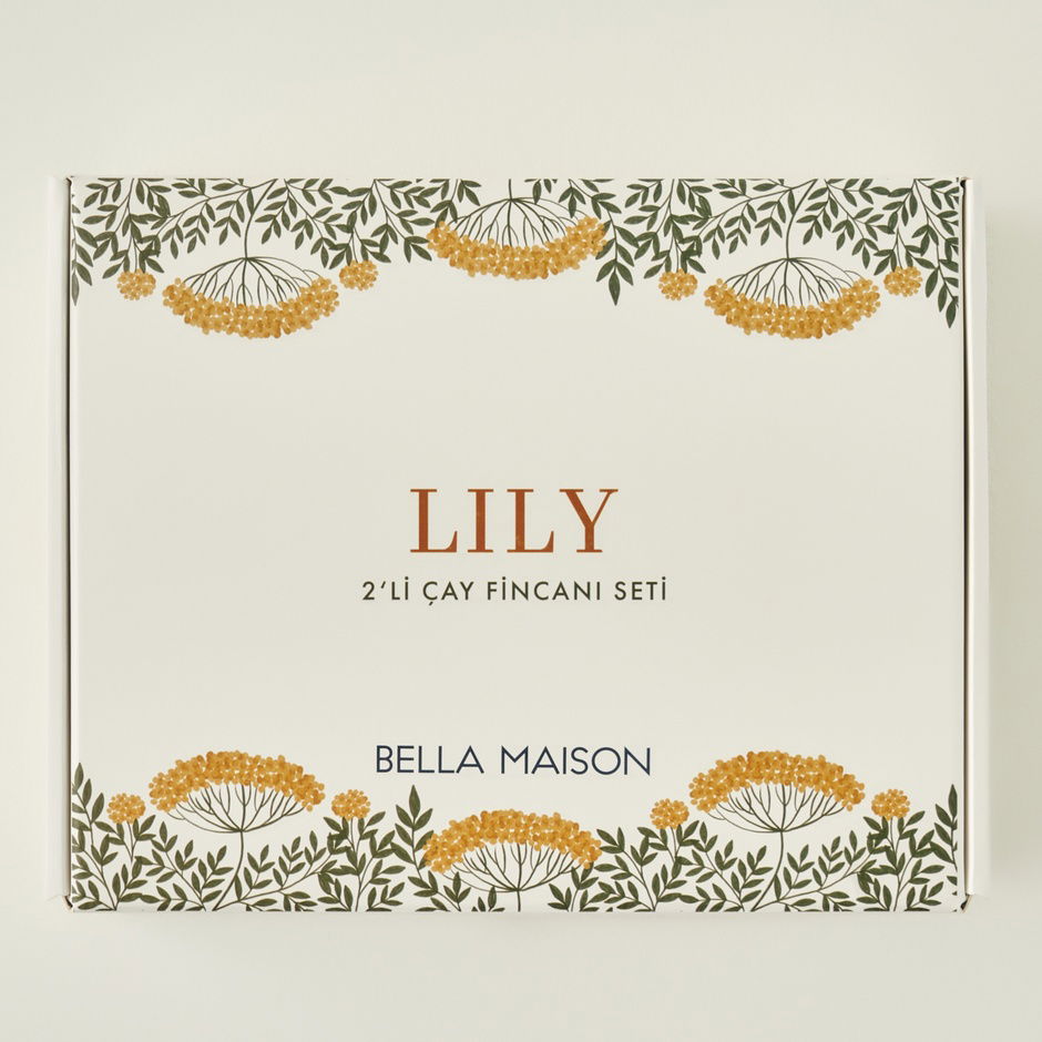 Lily Porseleinen Theekopjesset van 2, Groen (180 cc)