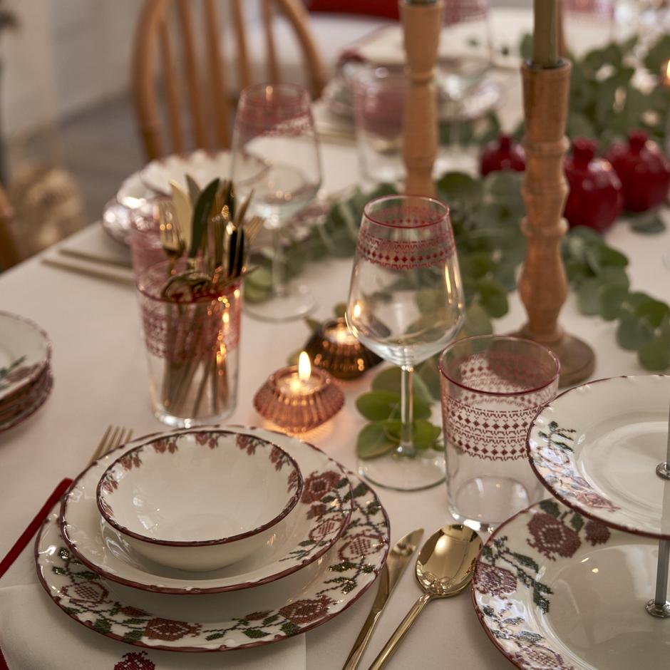 Jolly Porseleinen 18-delige serviesset voor 6 personen Rood