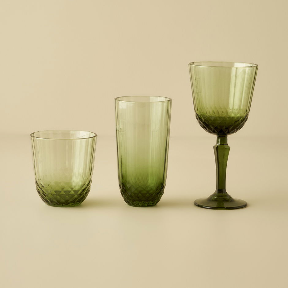 Colore Cut Drinkglas Groen (345 cc)