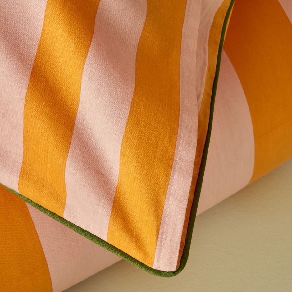 Dekbedovertrekset van 100% katoen, oranje (160x220 cm)