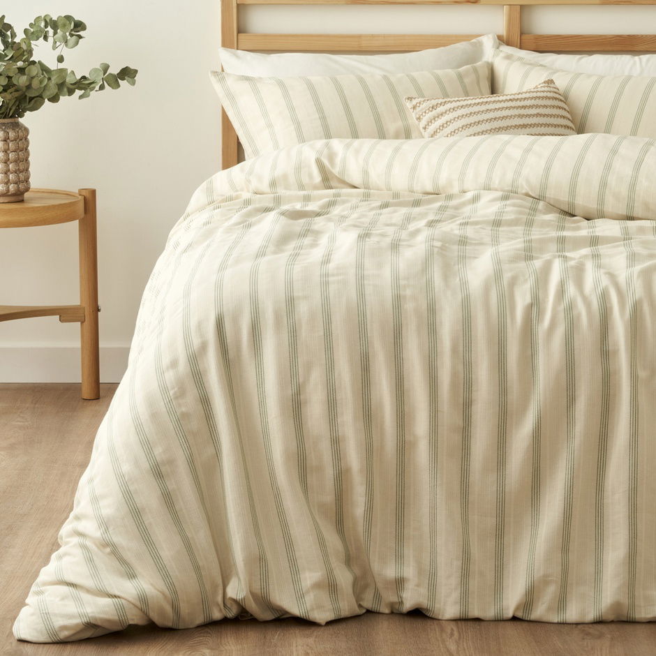 100% katoenen Valeria tweepersoons dekbedovertrekset groen (200x220 cm)