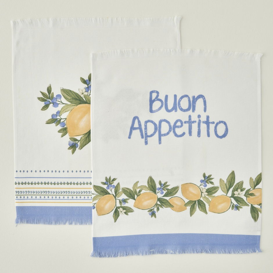 Lemoncello Katoenen Droogdoeken 2-Pack Geel (40x50 cm)