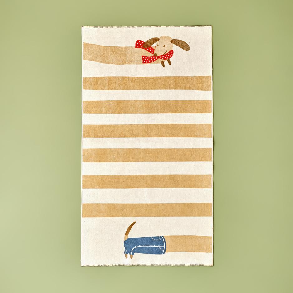Kinderkleed met worstjesmotief (80x150 cm)