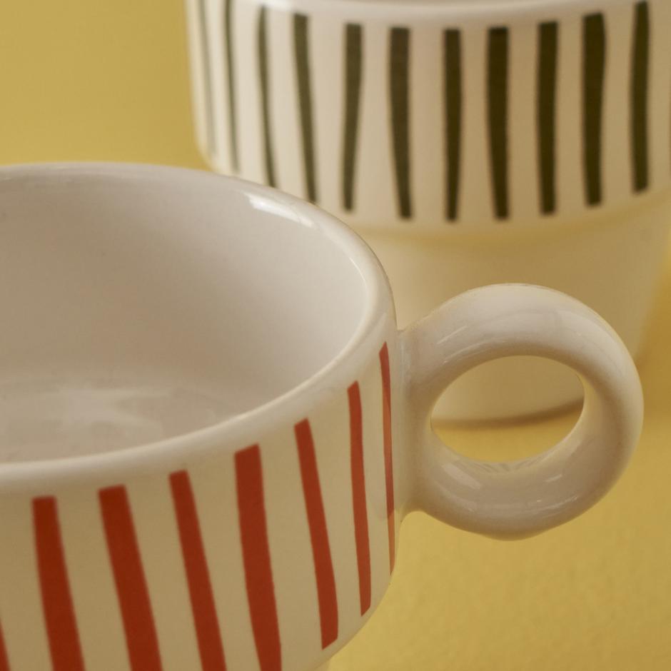 Stripe Espresso Glazen Set van 2 (105 cc)