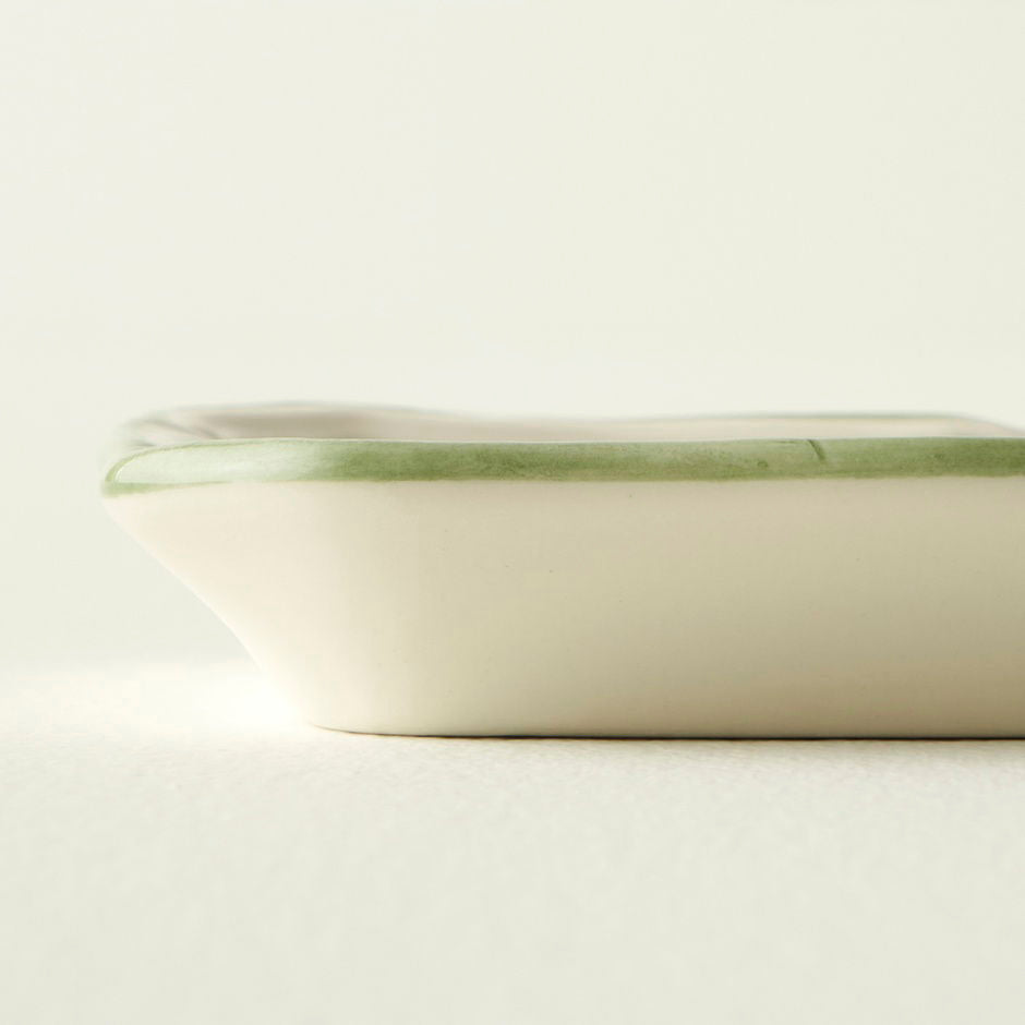 Julia Stoneware Mini Serveerbord Groen (14x9,5 cm)