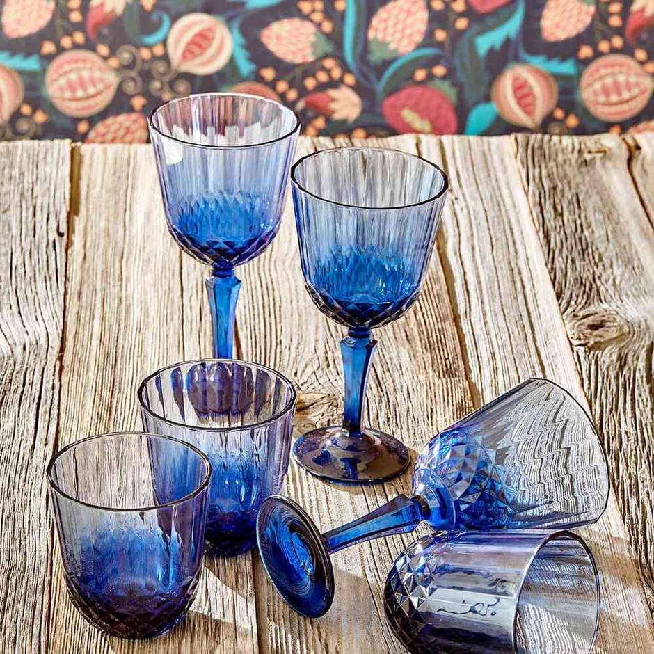 Colore Cut Glass Blue (310 cc)