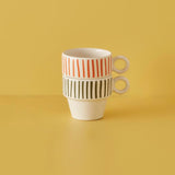 Stripe Espresso Glazen Set van 2 (105 cc)