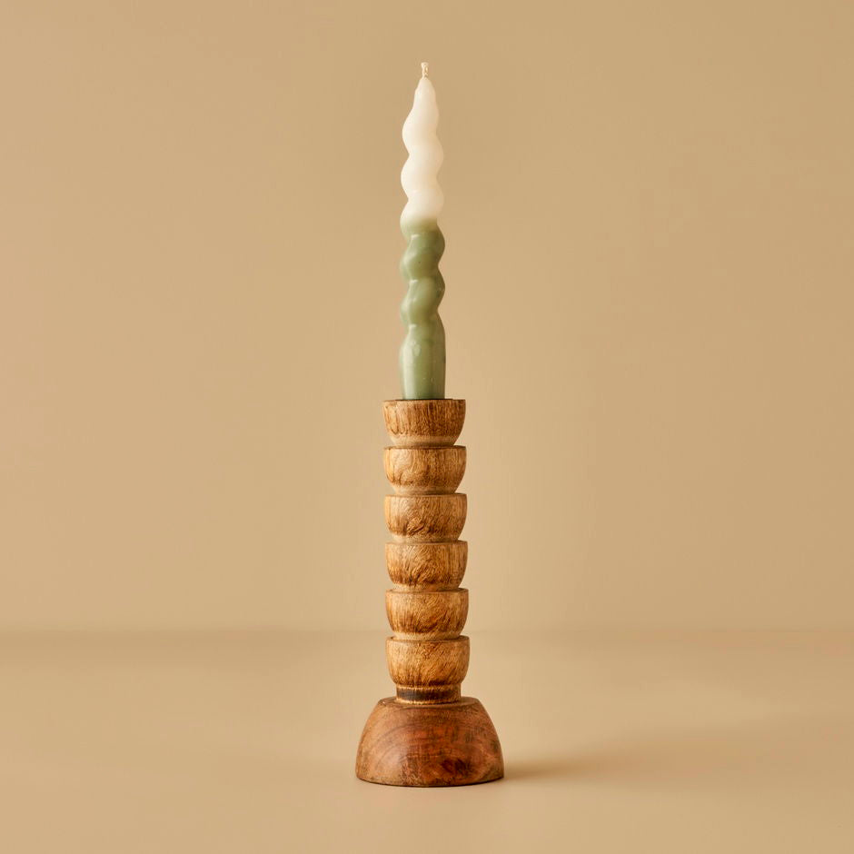 Ricardo Kaarsenhouder Naturel (8,5x8,5x20,5 cm)
