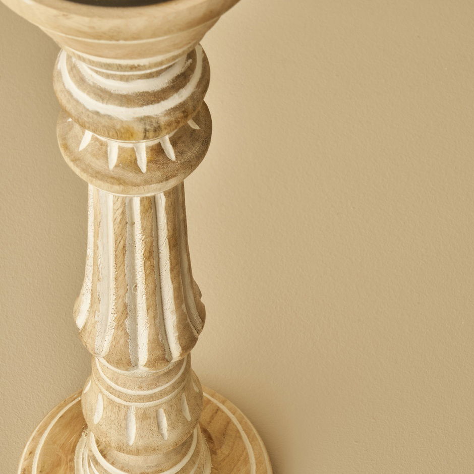 Esta Kandelaar Natuurlijk (13,5x13,5x40 cm)