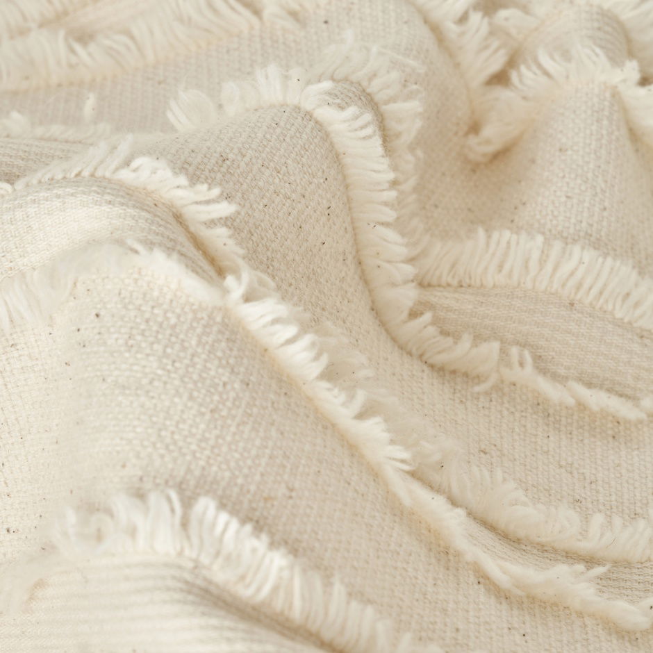 100% katoenen Bohemian tweepersoonsbedspreiset crème (240x260 cm)