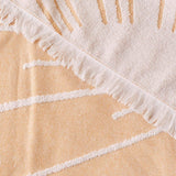 %100 Pamuk Glans Strandlaken Mosterd (75x150 cm)