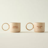 Beste moeder ooit keramische 2-delige bekerset beige (270 cc)